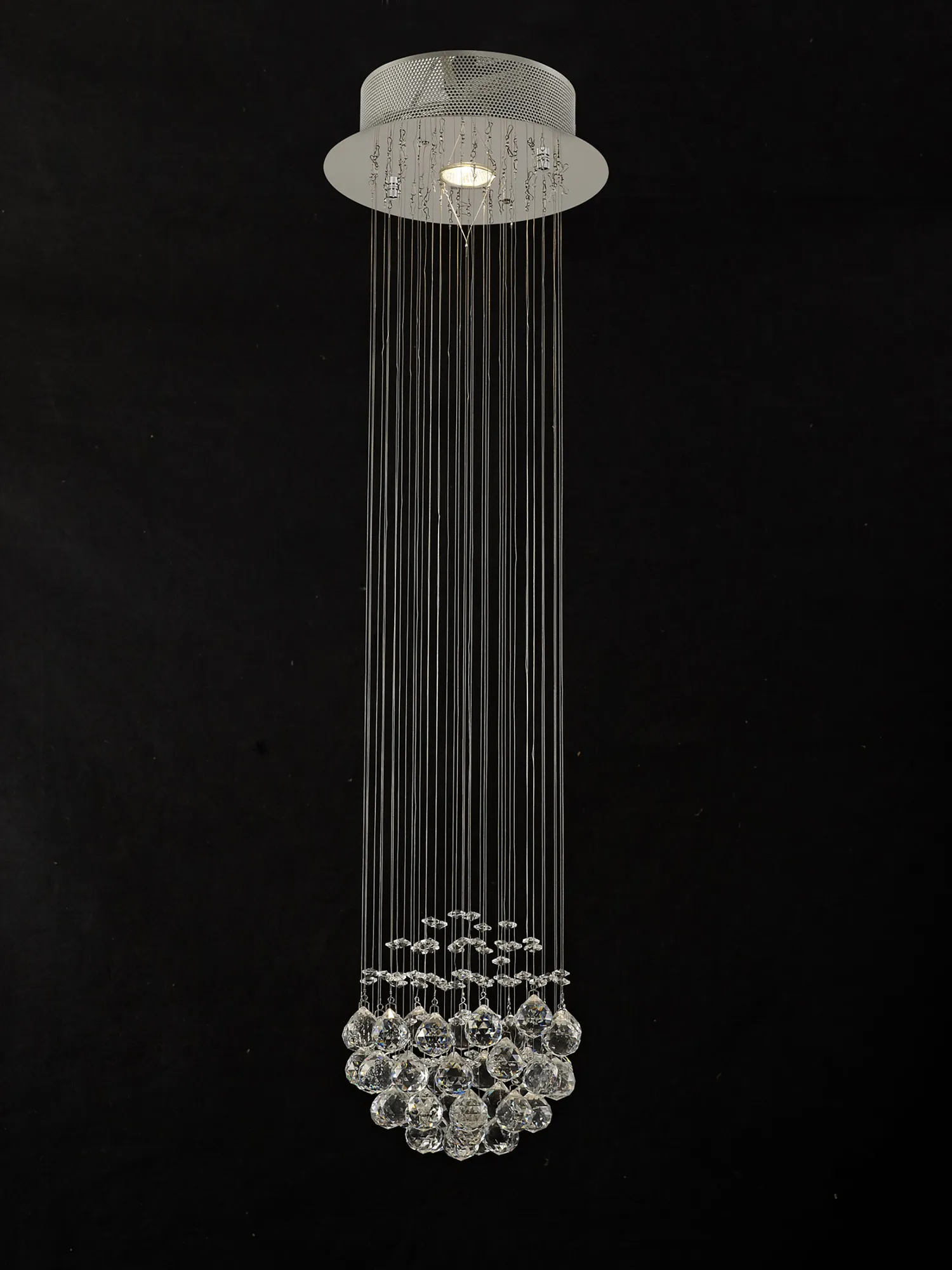 Colorado Crystal Ceiling Lights Diyas Single Crystal Pendants